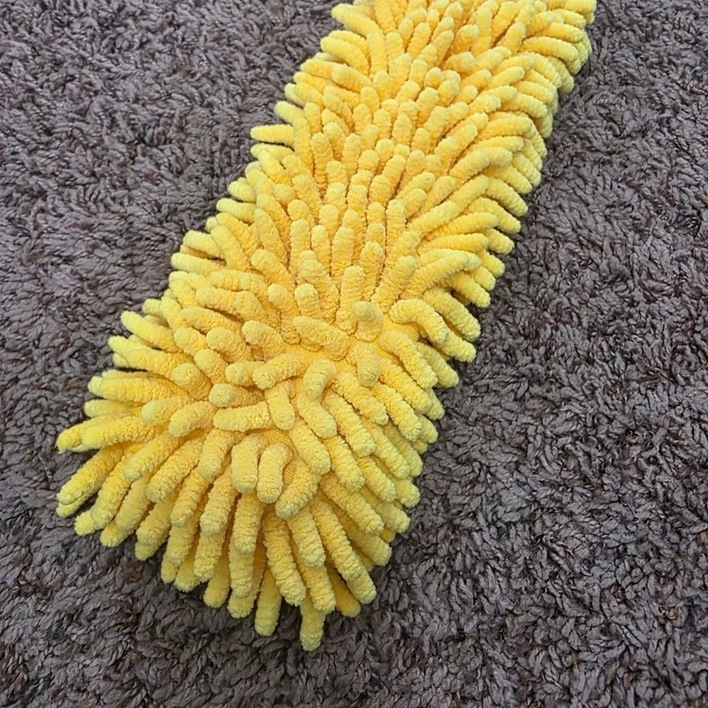 Norwex Kid Pet-To-Dry Tiger Hand Towel Yellow Chenille Microfiber BacLock Hang